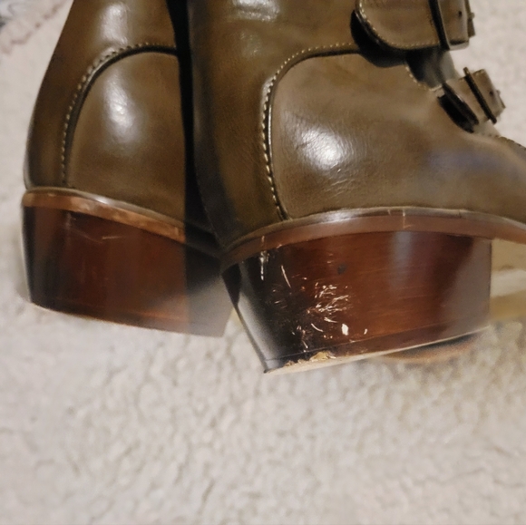 CATO Buckle Strap Ankle Boots Brown Size 8 - Picture 12 of 16